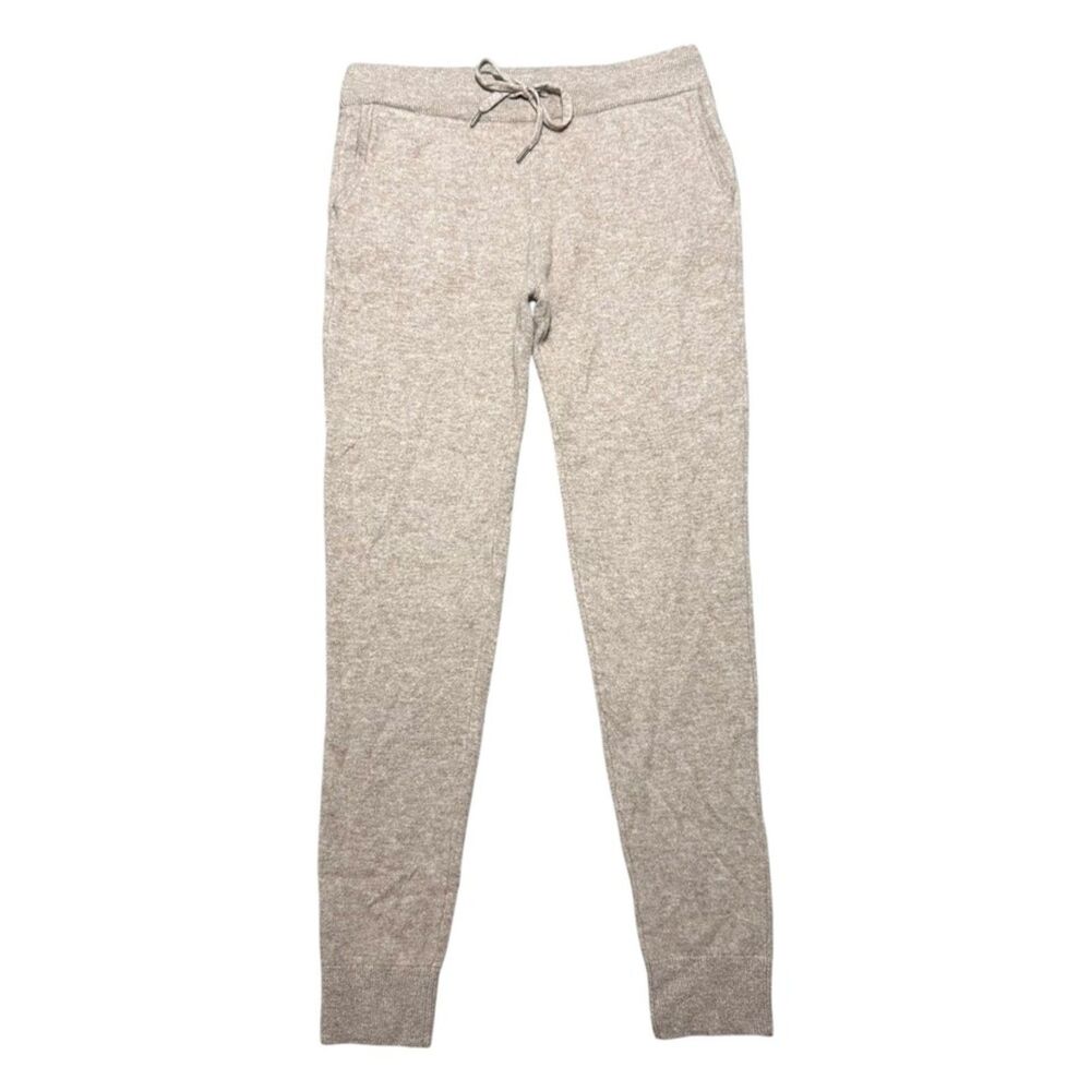 Quince Women's 100% Cashmere Beige Oatmeal Sweatpants Joggers, Size XS